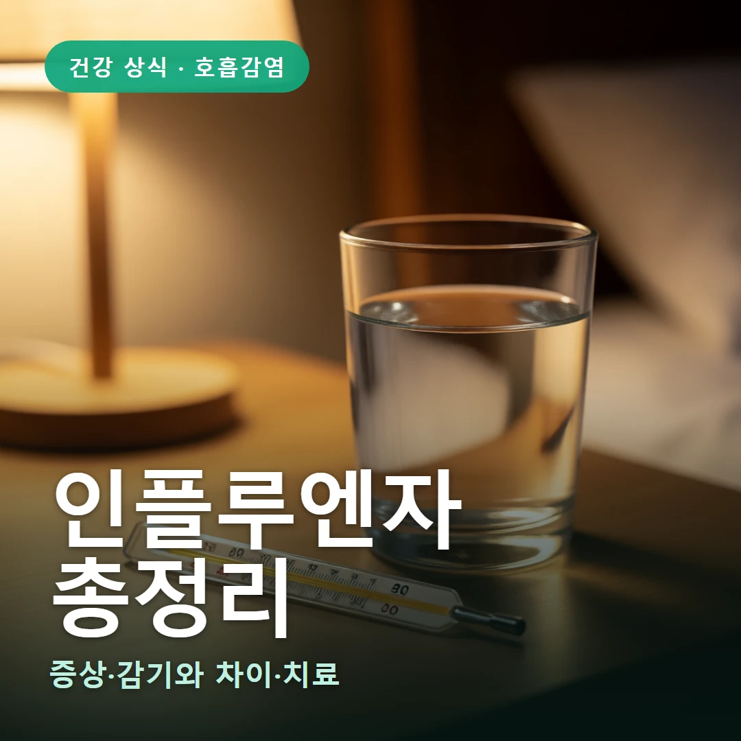 인플루엔자 요약 표지 — 증상·감기와 차이·치료