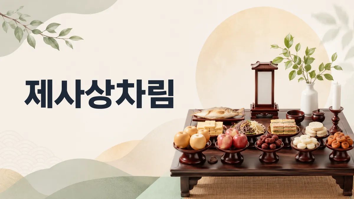 제사상 차리는 법 — 홍동백서는 예서에 없습니다