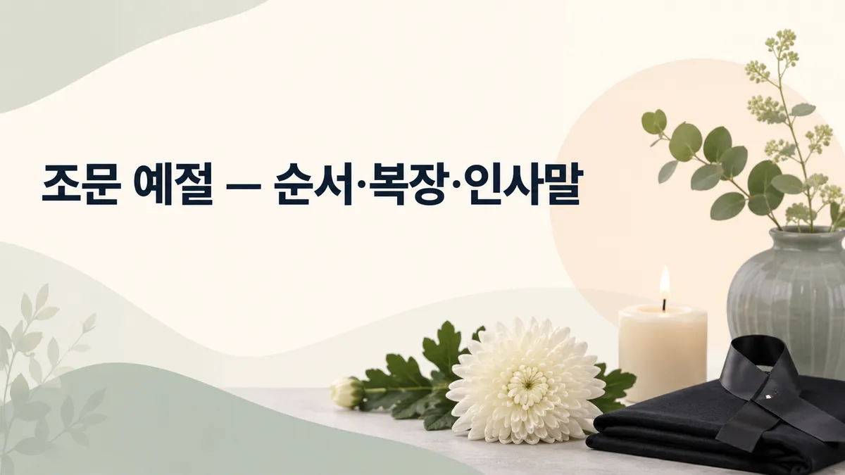 조문 예절 — 순서·복장·인사말