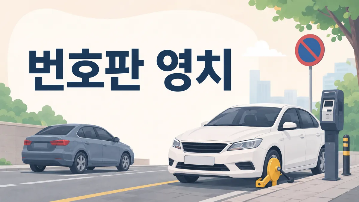 번호판 영치 — 과태료 30만원부터 떼어 갈 수 있습니다
