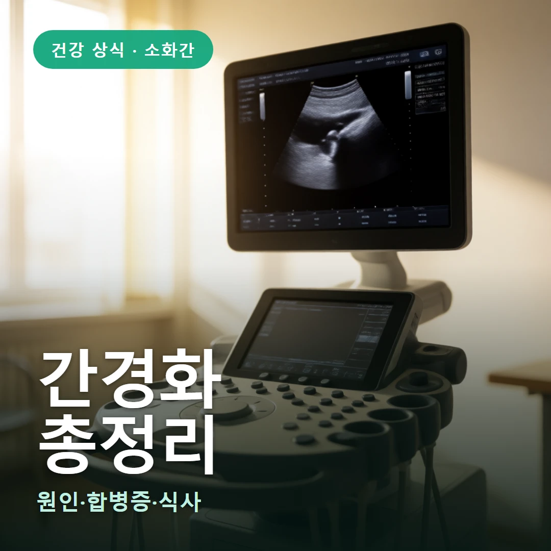 간경화 요약 표지 — 원인·합병증·식사