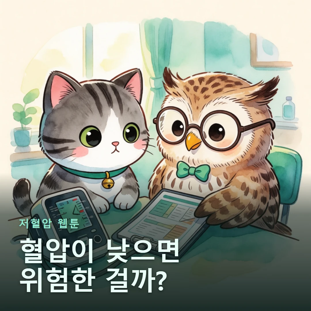 저혈압 웹툰 표지 — 혈압이 낮으면 위험한 걸까?