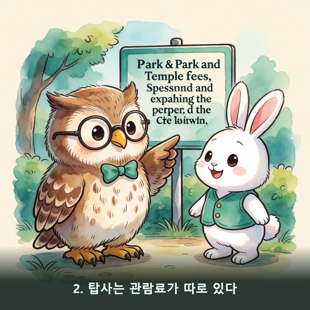 웹툰 2컷 — 2. 탑사는 관람료가 따로 있다