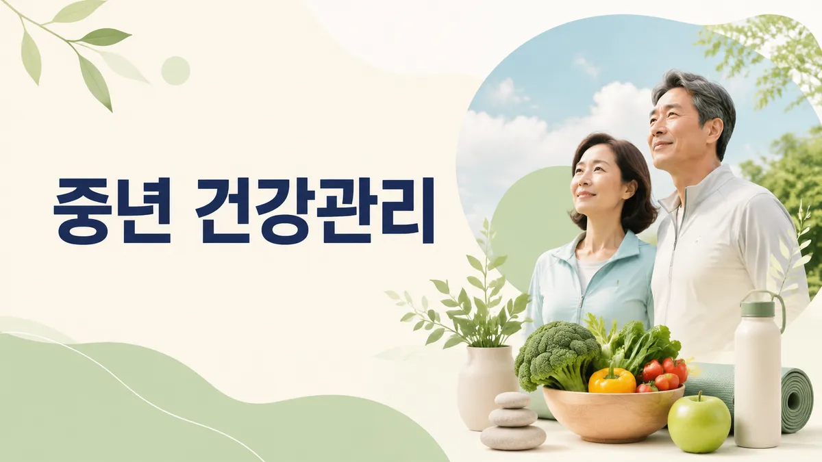 중년 건강 관리 — 운동·식단·건강검진