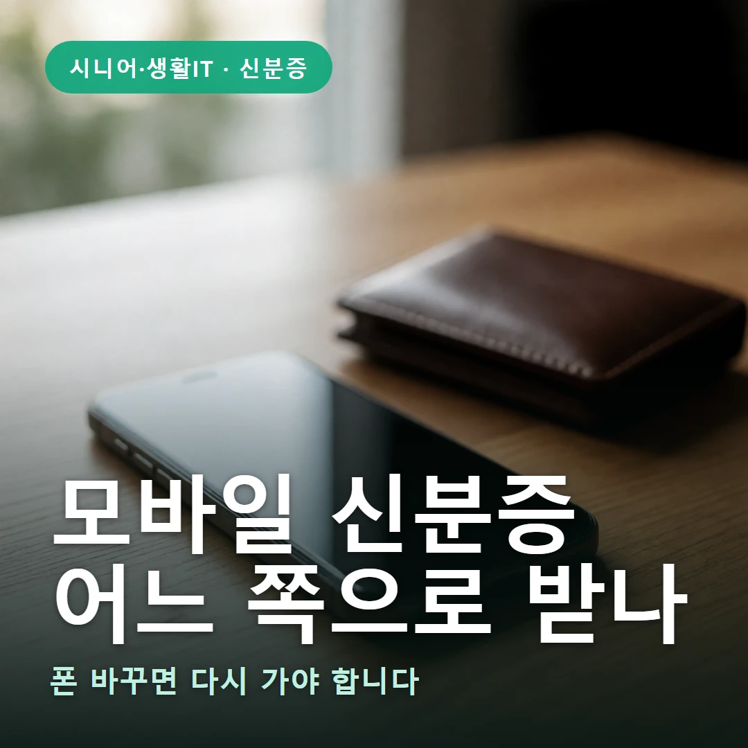 모바일 신분증 요약 표지 — 폰 바꾸면 다시 가야 합니다