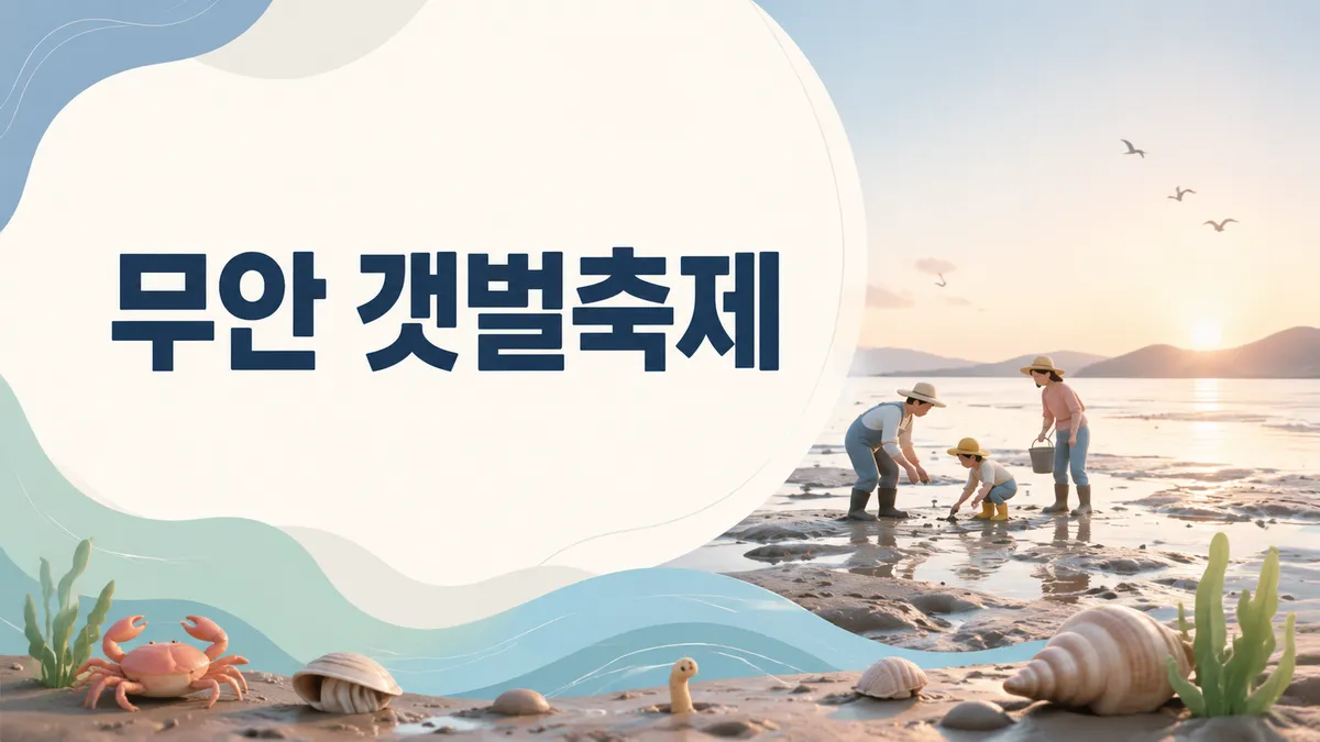 무안 황토갯벌축제 — 갯벌 위를 1.5km 걸어 들어갑니다