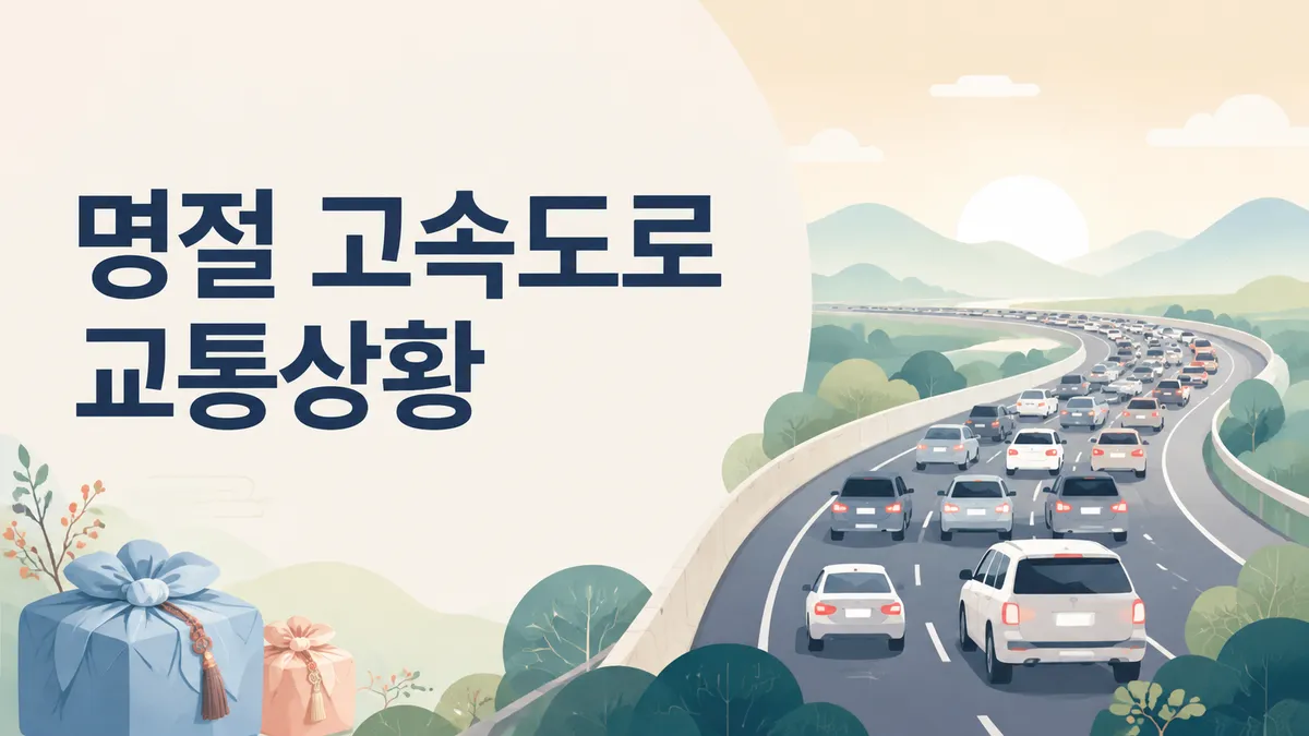 명절 고속도로 교통상황 — 정체 피하는 출발 시간