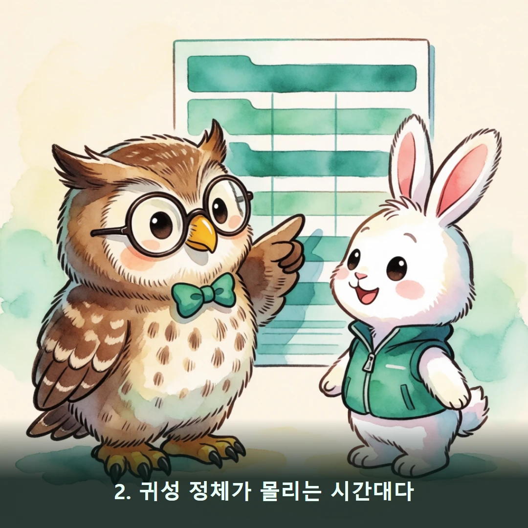 웹툰 2컷 — 2. 귀성 정체가 몰리는 시간대다