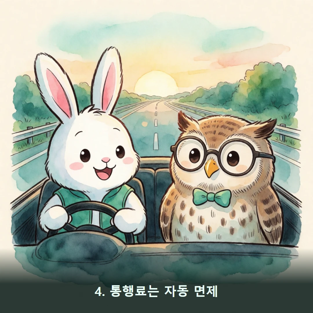 웹툰 4컷 — 4. 통행료는 자동 면제
