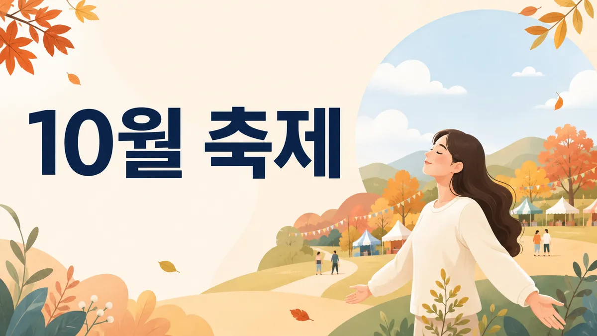 10월 축제 총정리 — 무료가 대부분인데 6만 원짜리가 섞여 있습니다