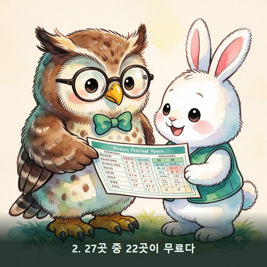 웹툰 2컷 — 2. 27곳 중 22곳이 무료다
