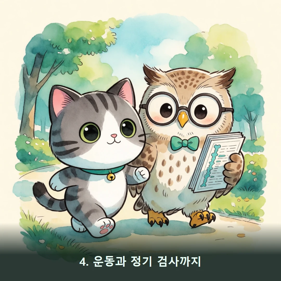 웹툰 4컷 — 4. 운동과 정기 검사까지