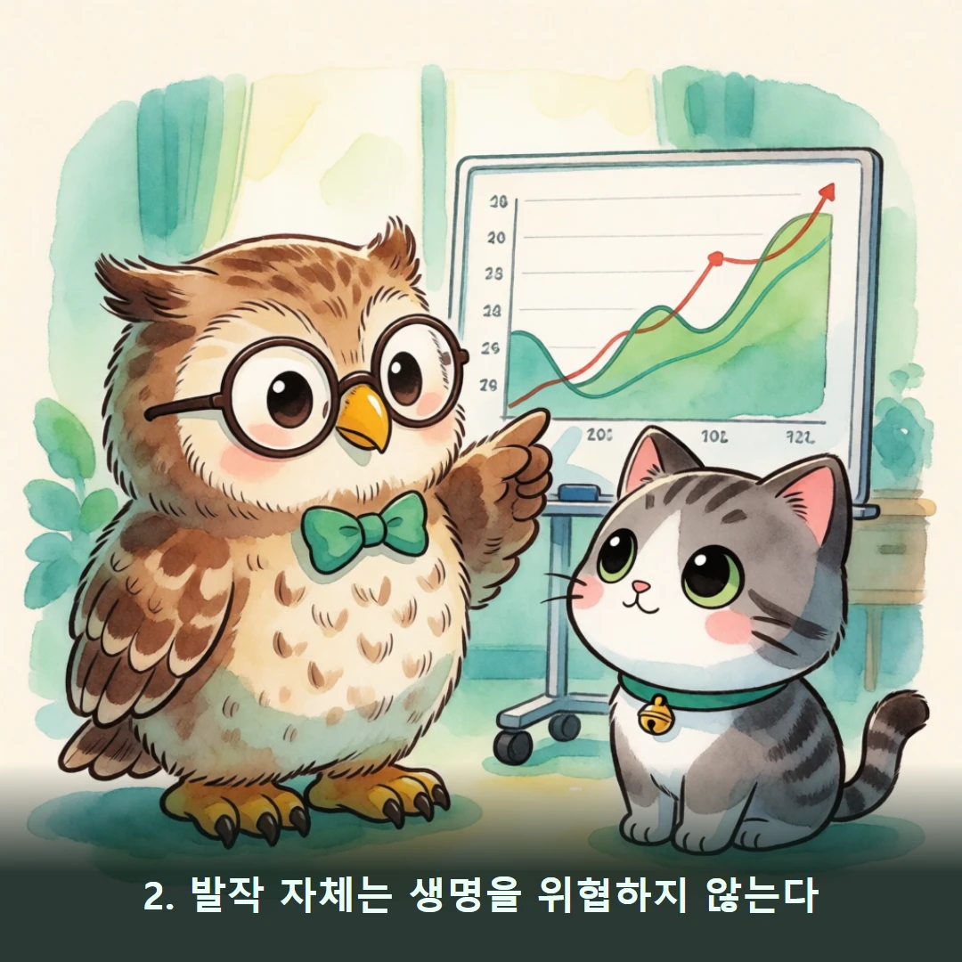 웹툰 2컷 — 2. 발작 자체는 생명을 위협하지 않는다