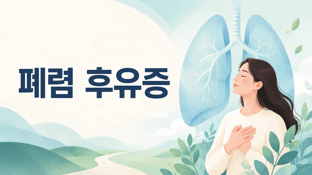 폐렴 후유증 줄이는 법 — 회복과 폐활량