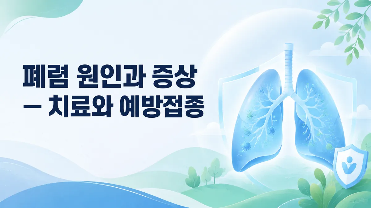 폐렴 원인과 증상 — 치료와 예방접종