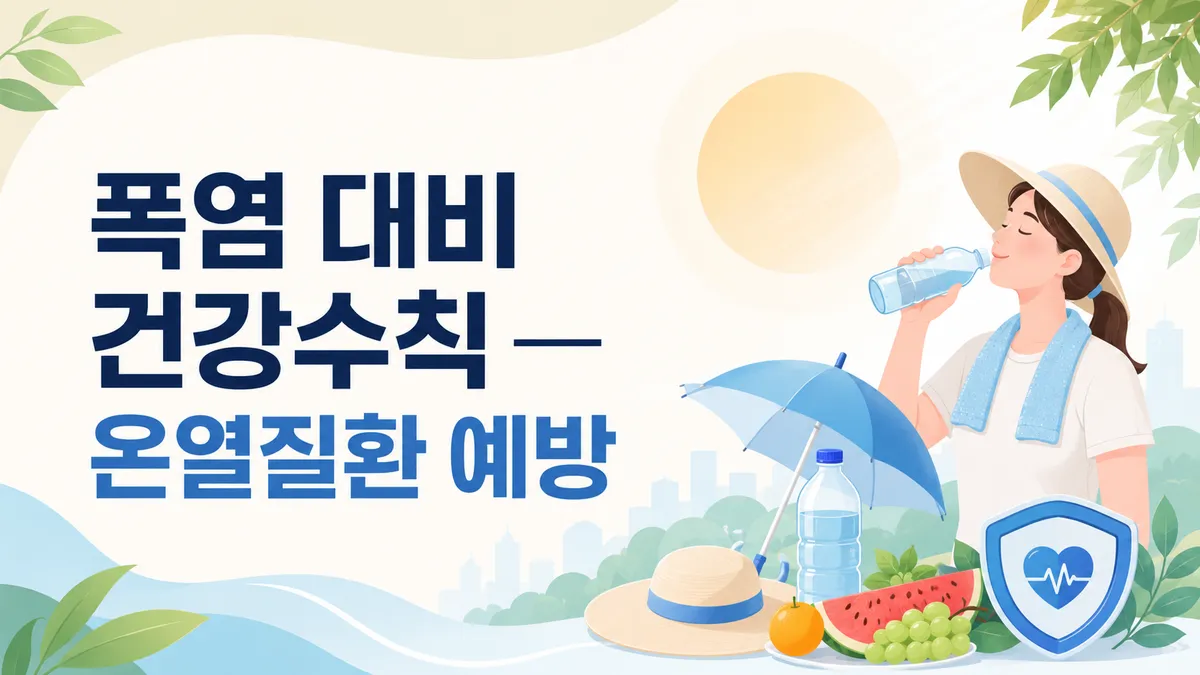 폭염 건강수칙 — 열사병은 땀이 멈추면 응급