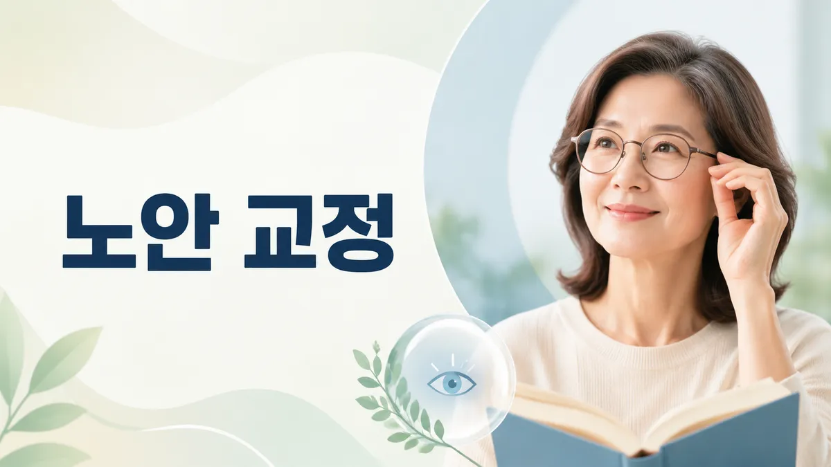 노안 교정 방법 — 안경·수술·생활 관리