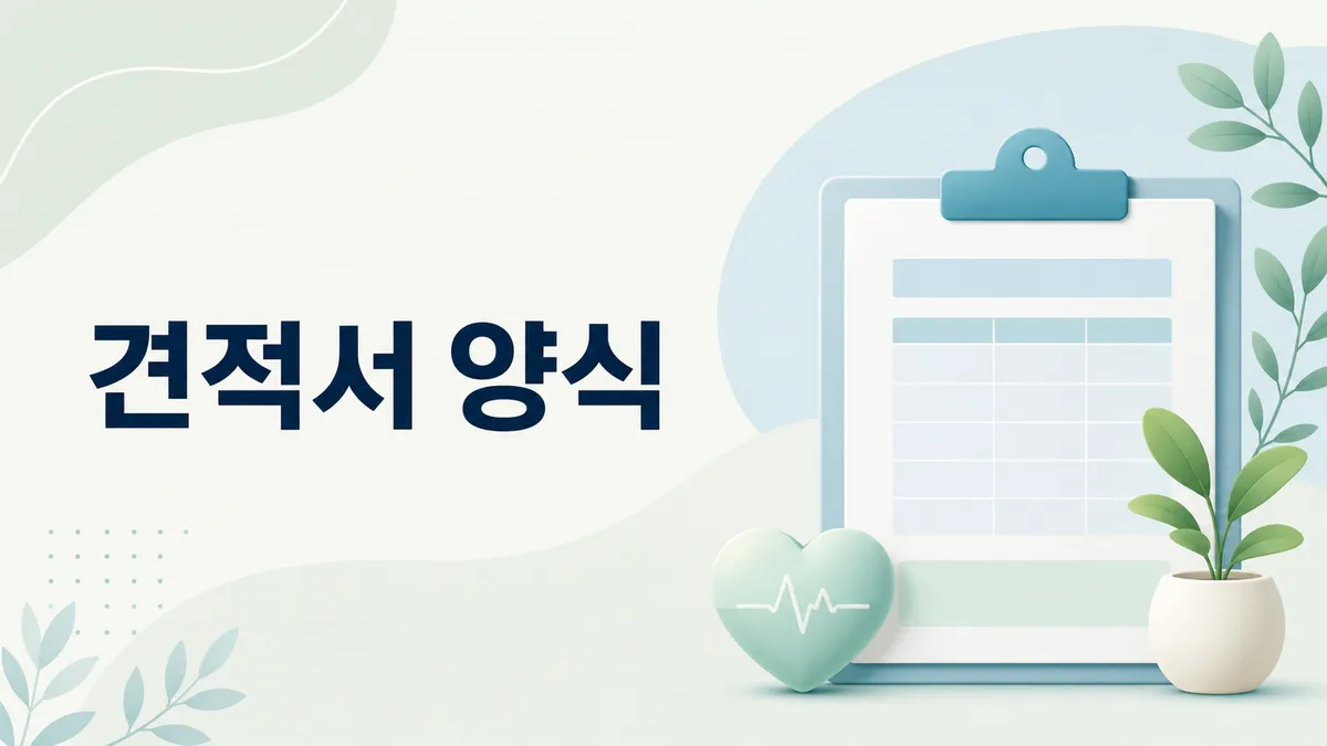 견적서 양식 — 부가세 별도를 안 쓰면 분쟁납니다