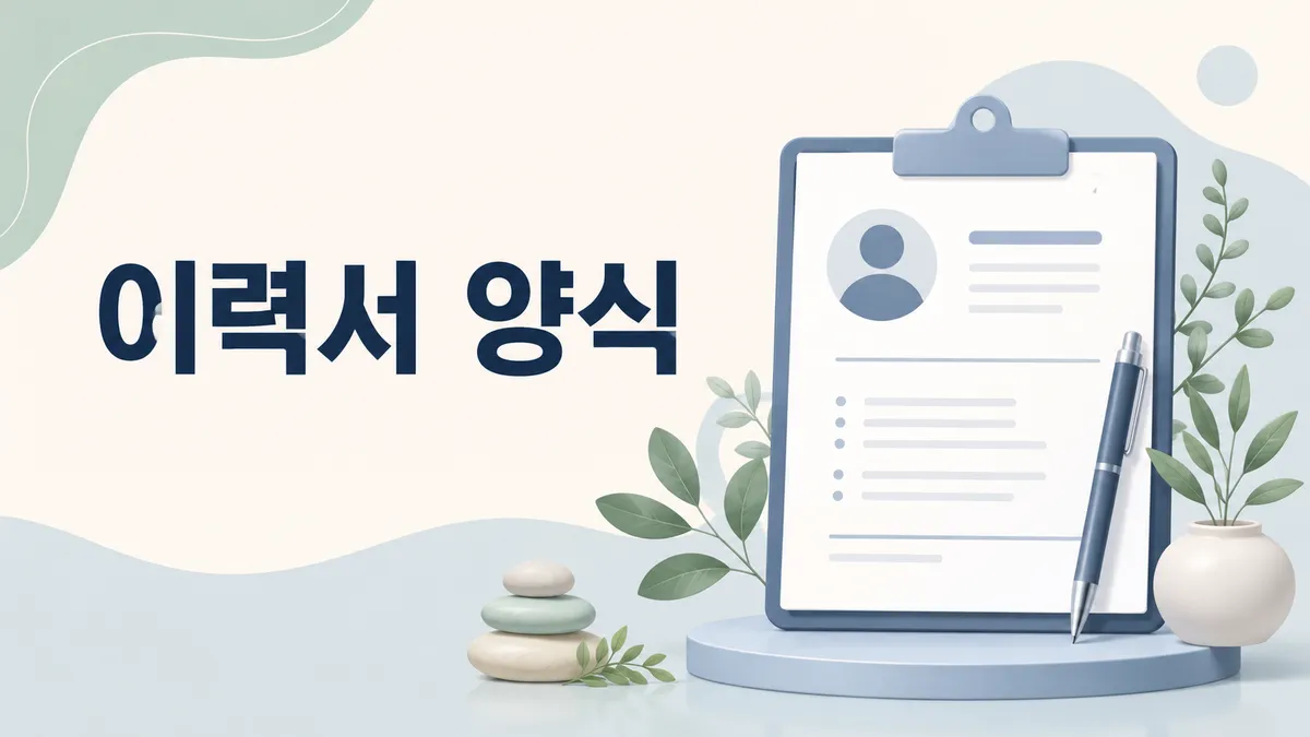 이력서 양식 — 법으로 못 묻는 항목이 있습니다