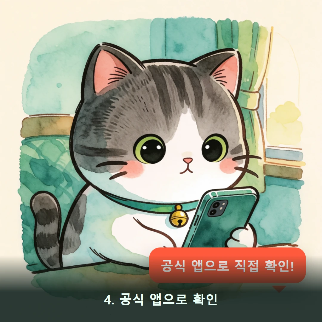 웹툰 4컷 — 4. 공식 앱으로 확인 (공식 앱으로 직접 확인!)