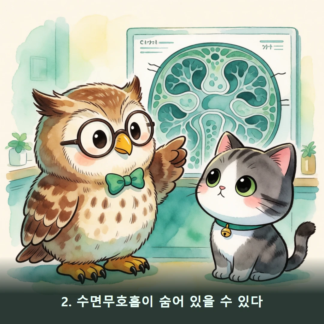 웹툰 2컷 — 2. 수면무호흡이 숨어 있을 수 있다