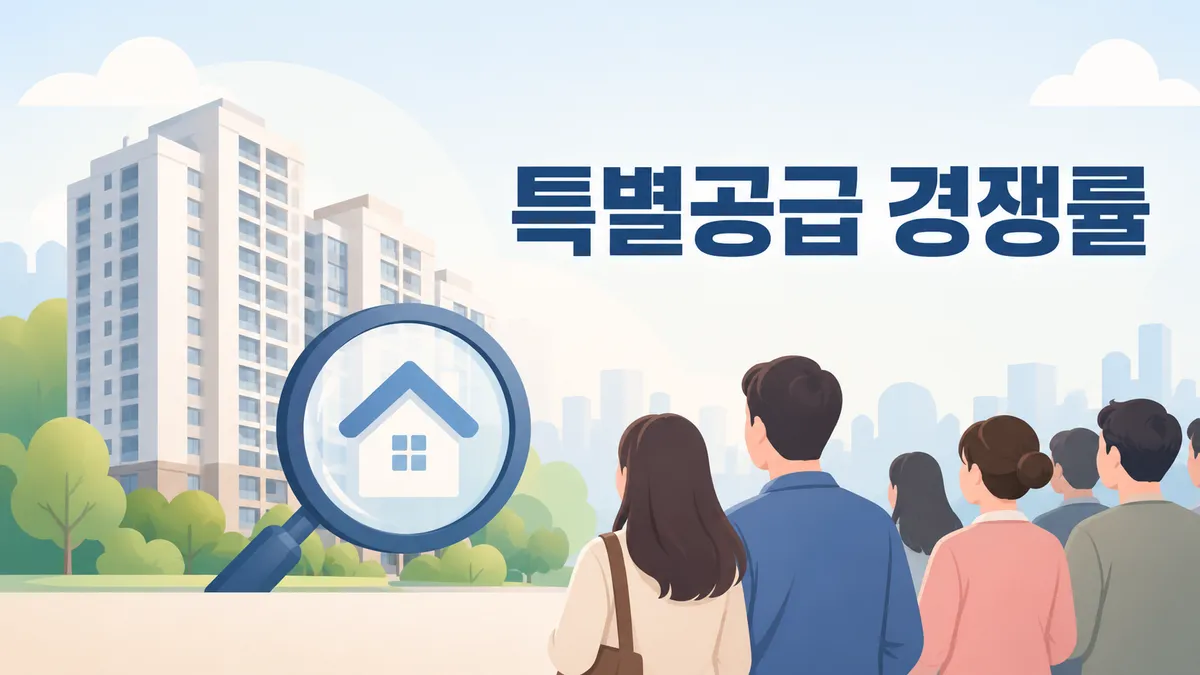 특별공급 경쟁률 — 생애최초 11대 1, 기관추천은 열에 여덟이 미달