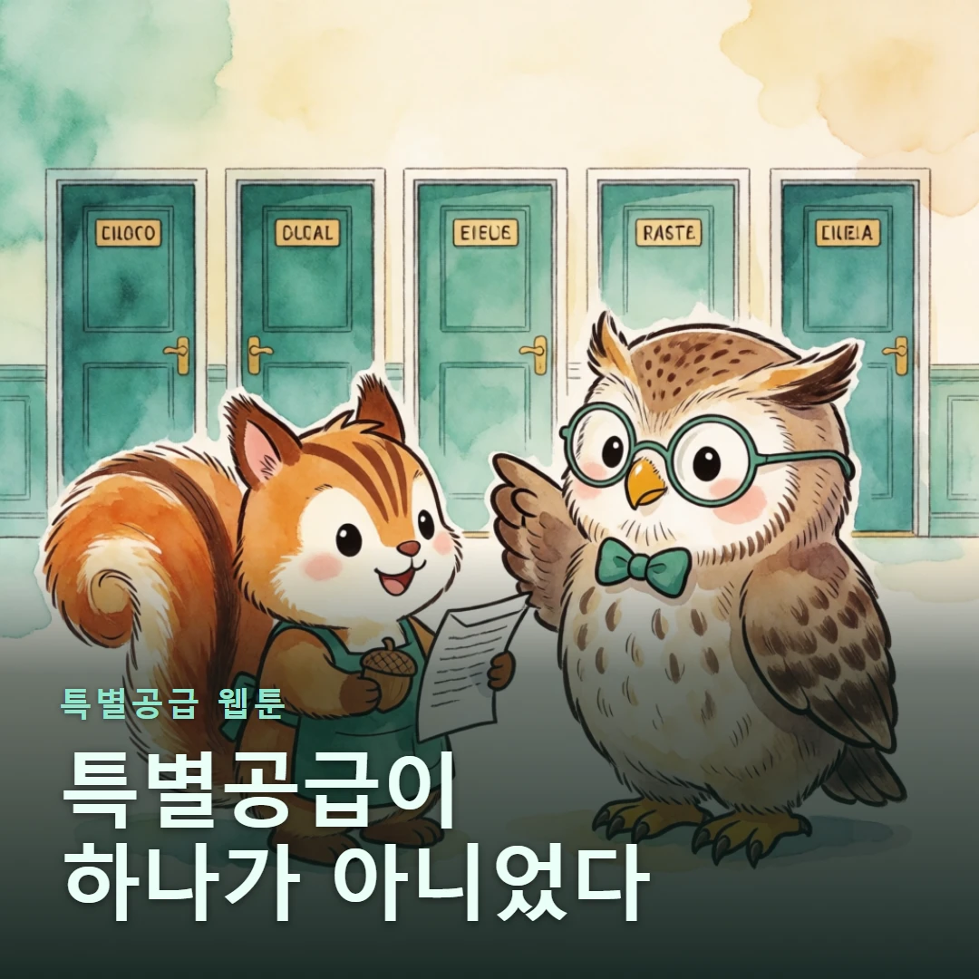 특별공급 웹툰 표지 — 특별공급이 하나가 아니었다
