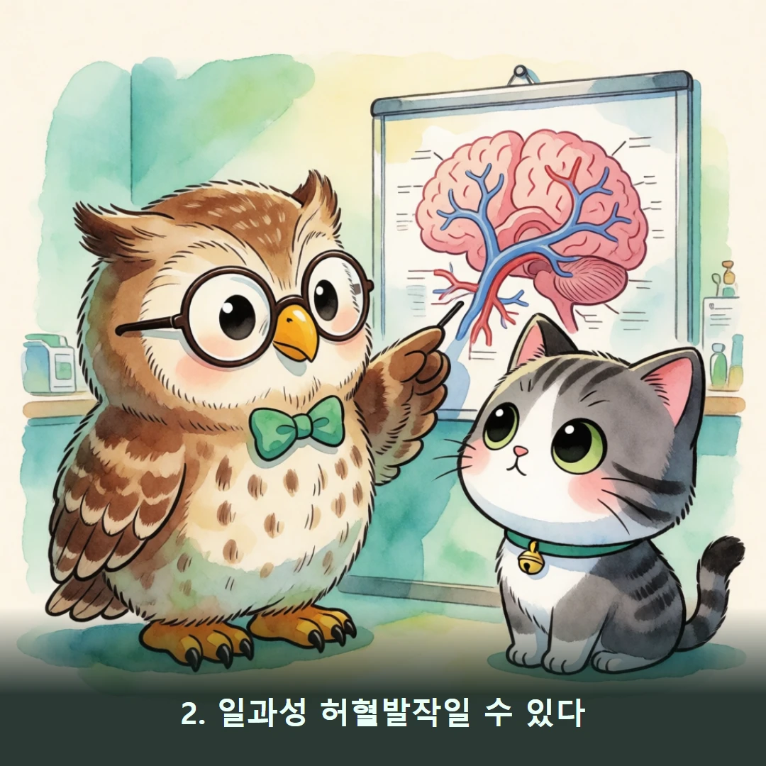 웹툰 2컷 — 2. 일과성 허혈발작일 수 있다
