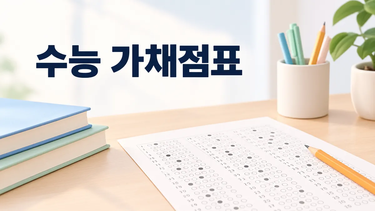 수능 가채점표 — 종료령 뒤에 적으면 부정행위