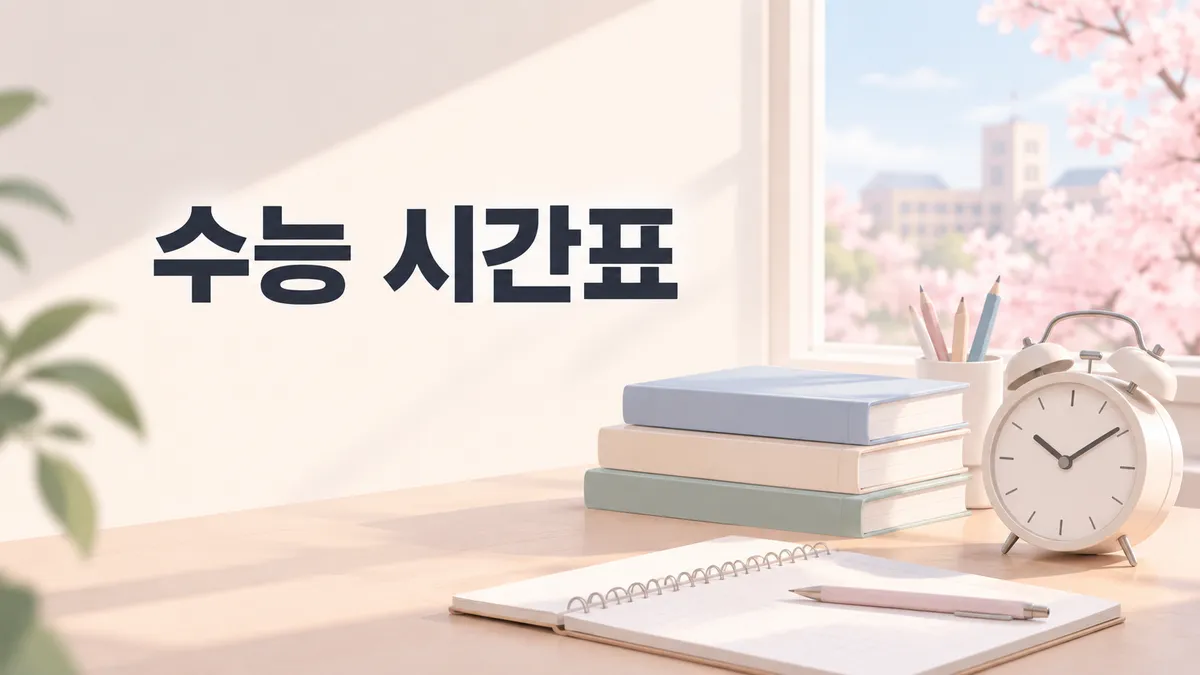 수능 시간표 — 국어 안 봐도 8시 10분 입실