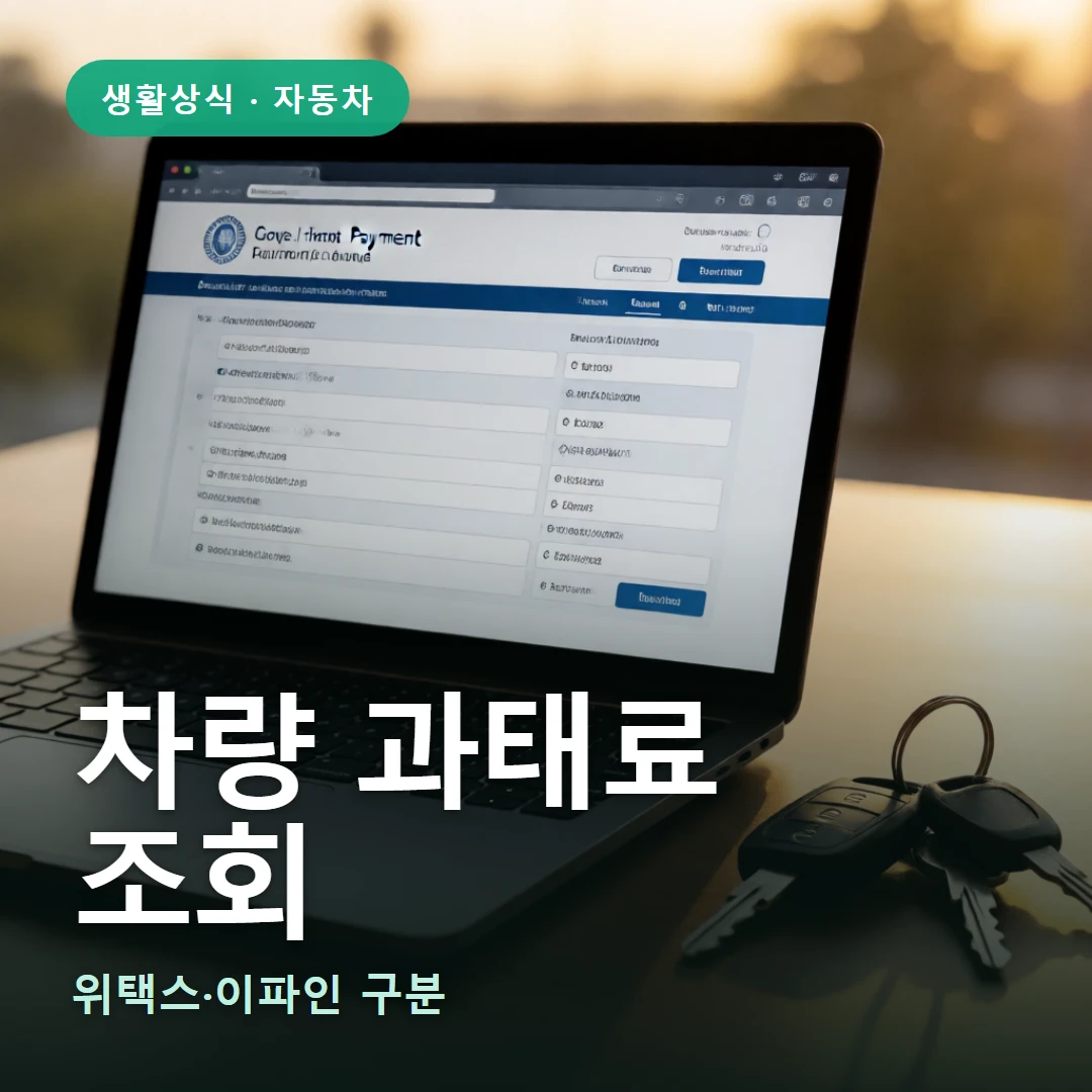 차량 과태료 요약 표지 — 위택스·이파인 구분