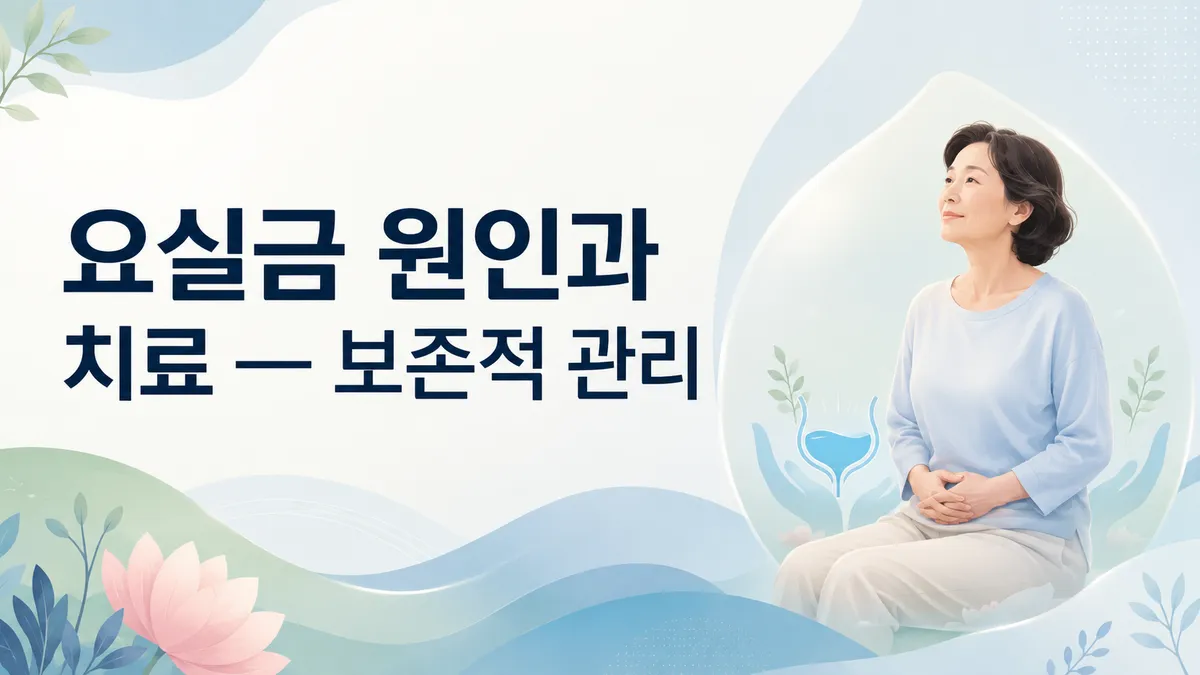요실금 원인과 치료 — 보존적 관리