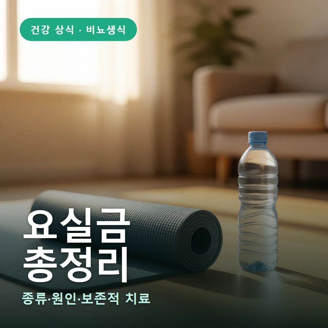 요실금 요약 표지 — 종류·원인·보존적 치료