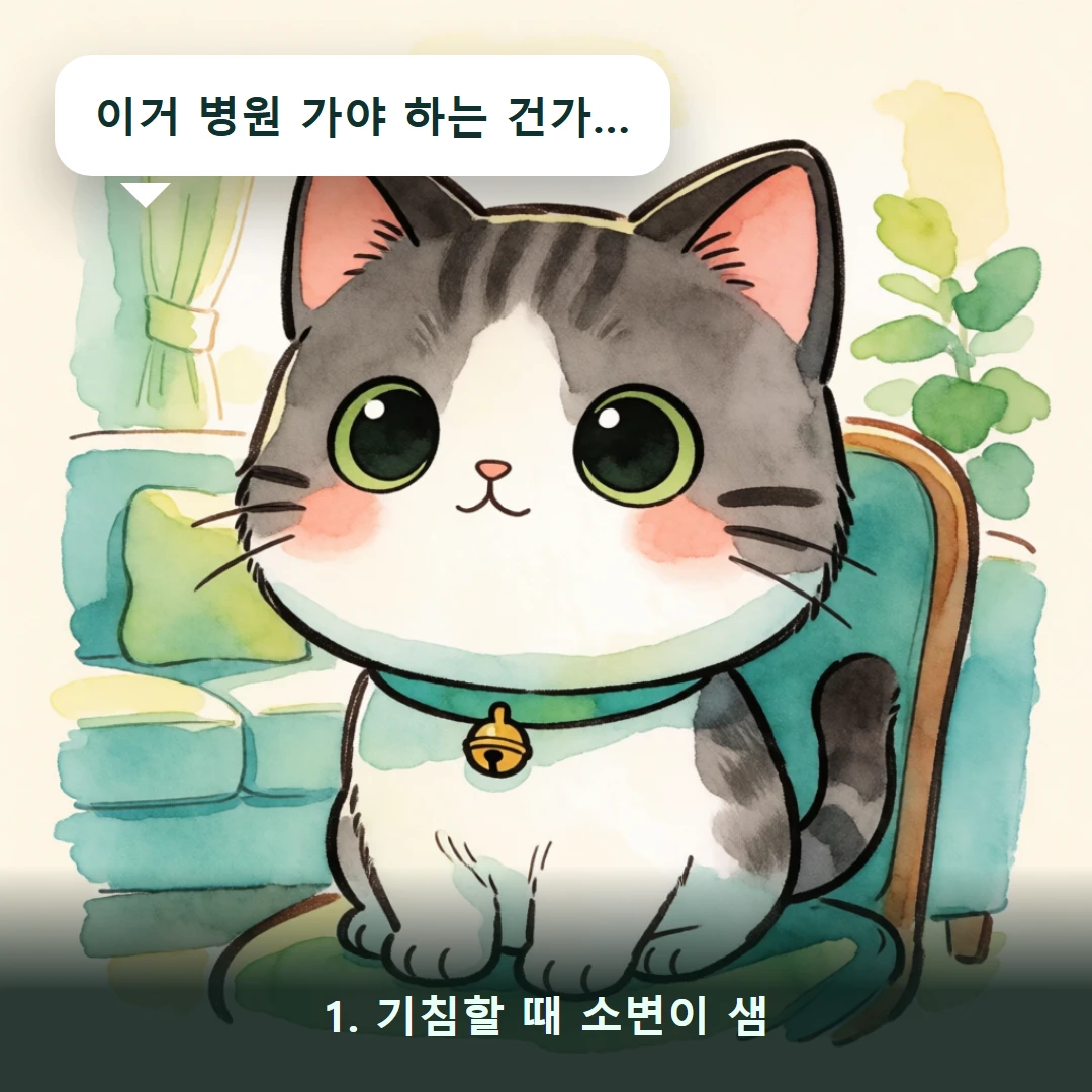 웹툰 1컷 — 1. 기침할 때 소변이 샘 (이거 병원 가야 하는 건가…)