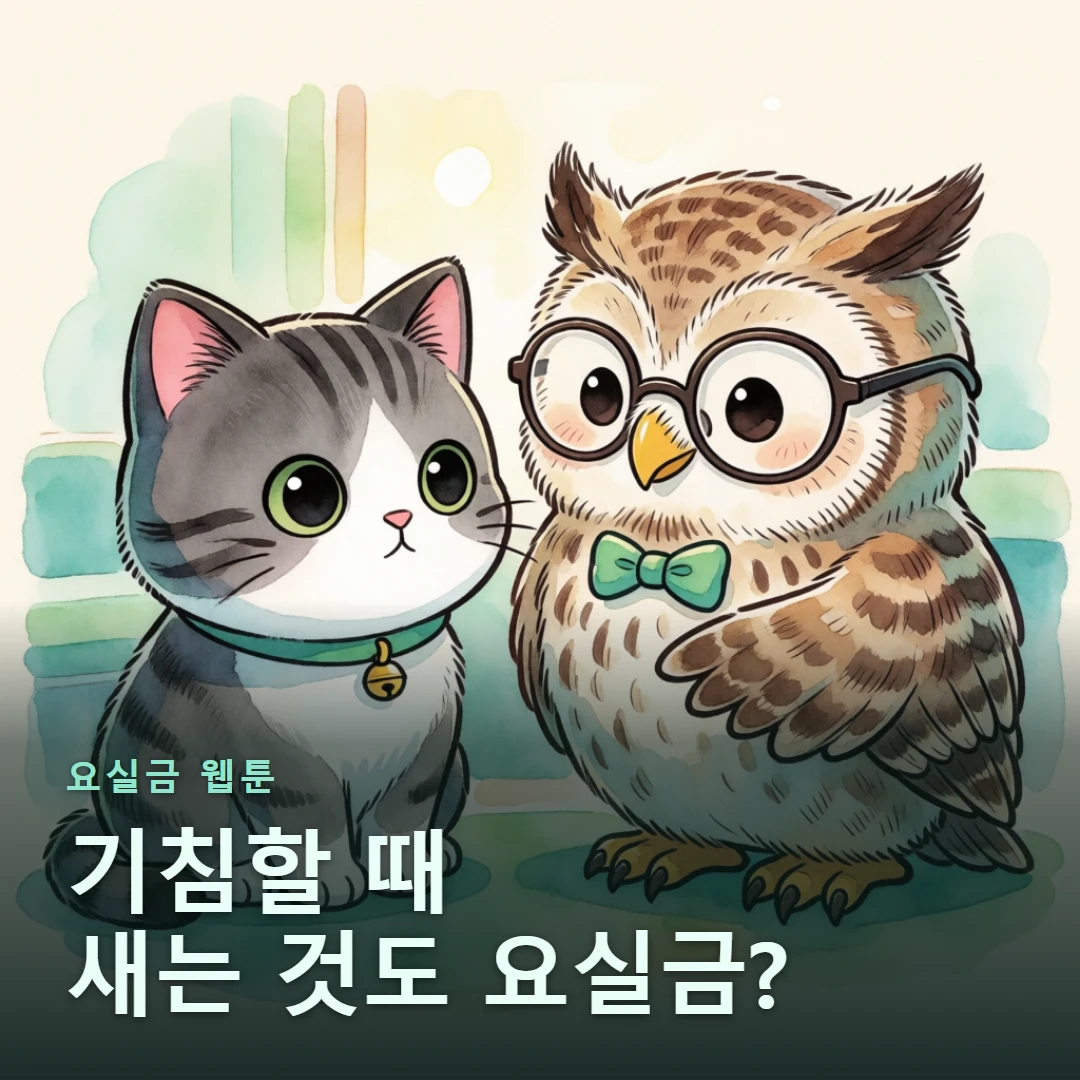 요실금 웹툰 표지 — 기침할 때 새는 것도 요실금?
