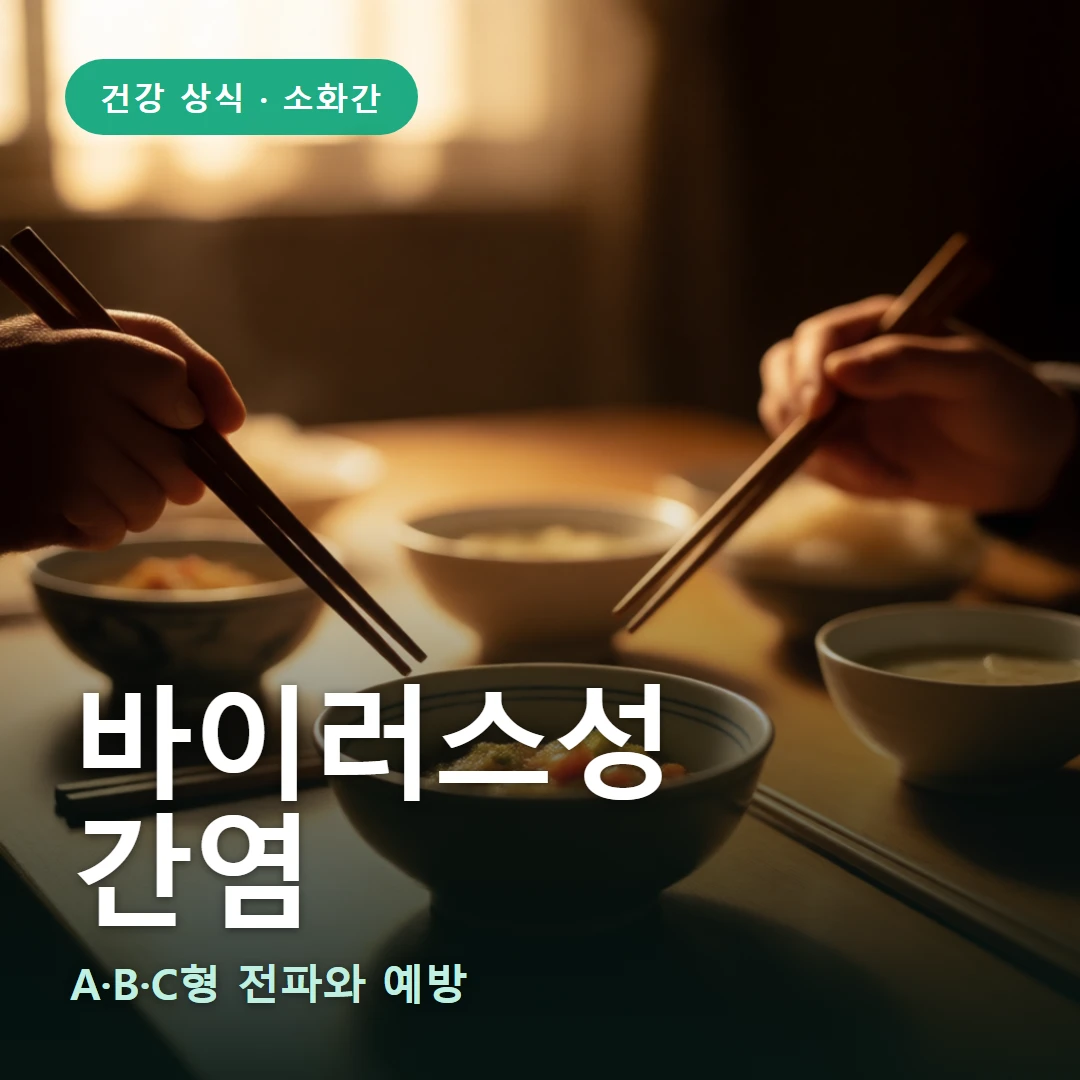 바이러스성 요약 표지 — A·B·C형 전파와 예방