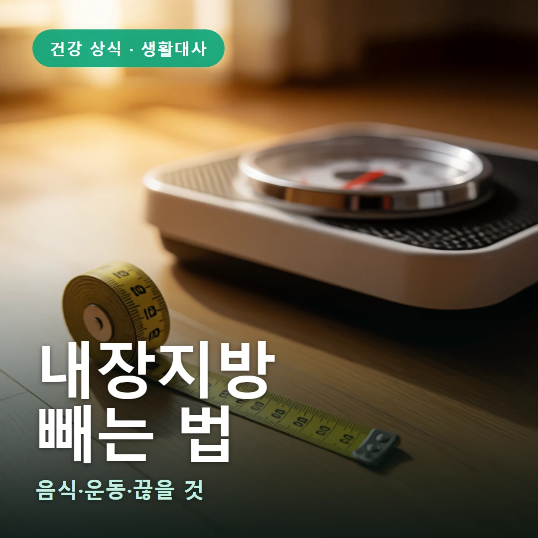 내장지방 요약 표지 — 음식·운동·끊을 것