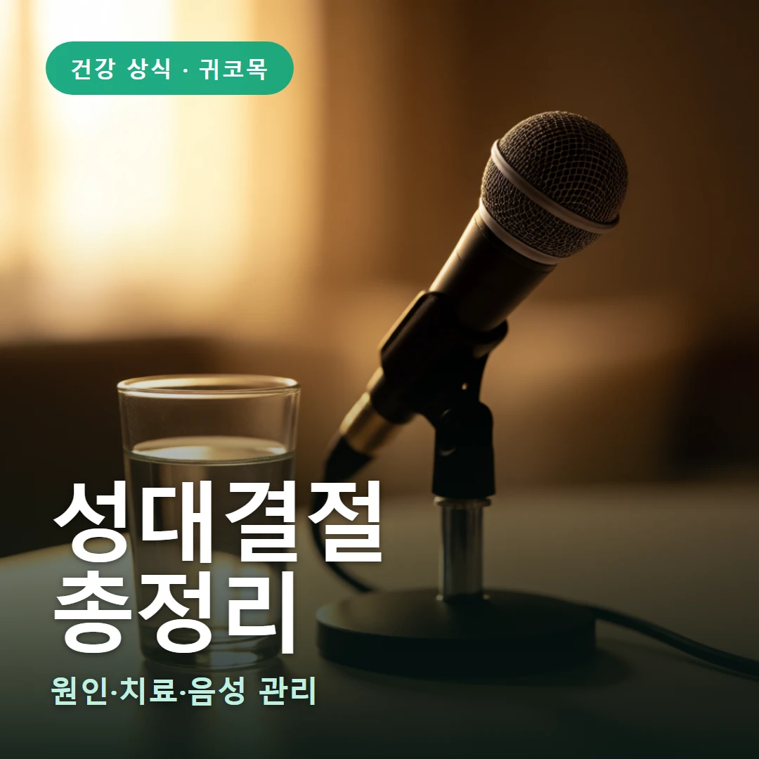 성대결절 요약 표지 — 원인·치료·음성 관리