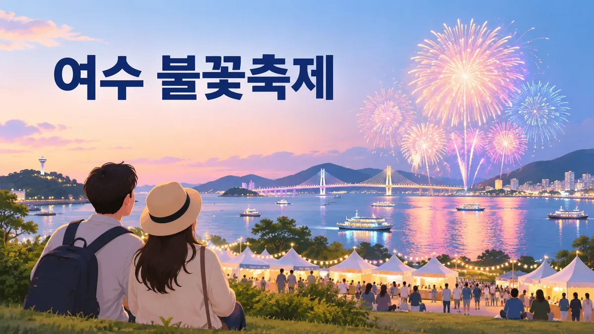 여수 불꽃축제 — 10월 31일 20시, 불꽃은 35분이고 끝나면 길이 막힙니다
